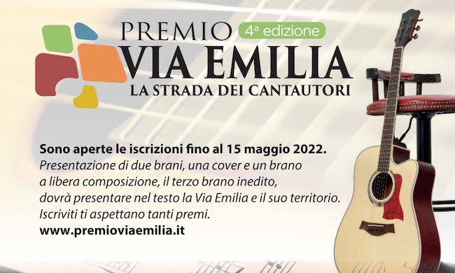 Al via la quarta edizione del premio “Via Emilia”: iscrizioni fino al 15 maggio