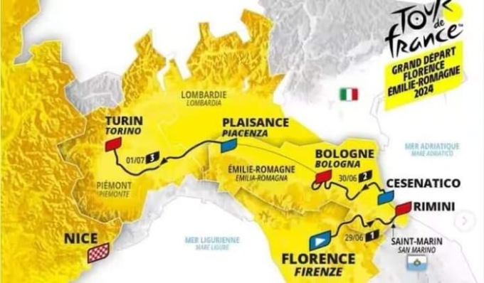 Le prime tappe italiane del Tour De France 2024