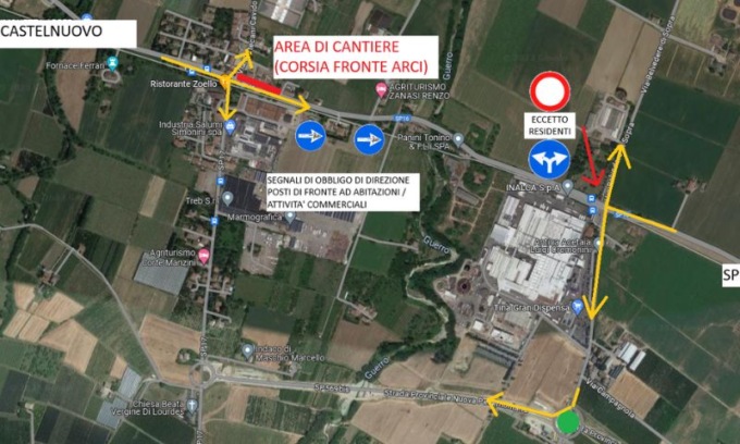 Da lunedi 15 per tre giorni all’incrocio 16 e 17 a Settecani di Castelvetro lavori stradali straordinari