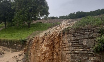 Smottamento in una via di Palagano