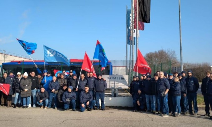 Sciopero alla  Daimler  Buses di Bomporto
