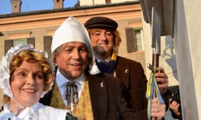 È giovedì grasso: Modena “festeggia” l’arrivo in città di Sandrone e famiglia
