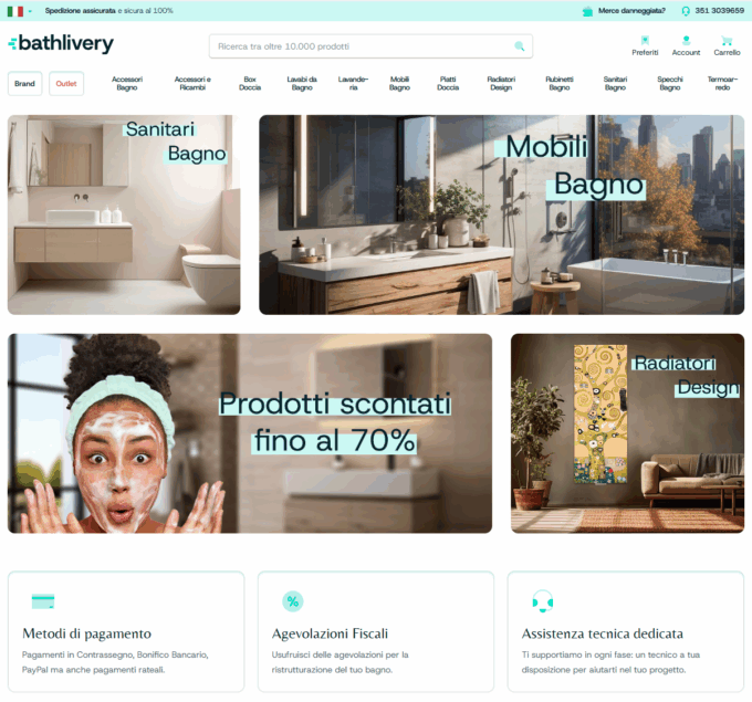 Bathlivery: un’eccellenza con oltre 30 anni di esperienza specializzata nel settore dell’arredo bagno online