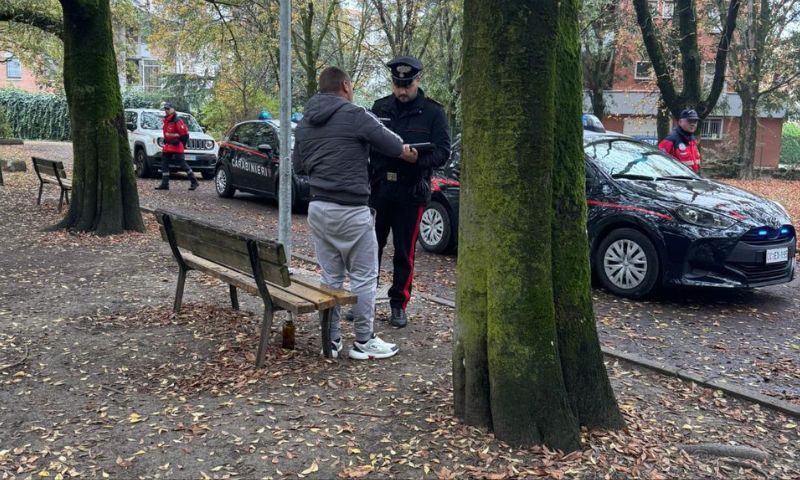 Controlli dei Carabinieri in alcuni parchi della città