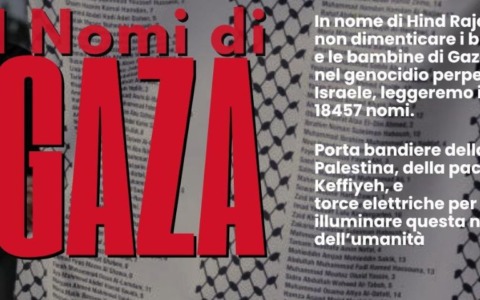 In centro la lettura collettiva di tutti i bimbi palestinesi uccisi a Gaza