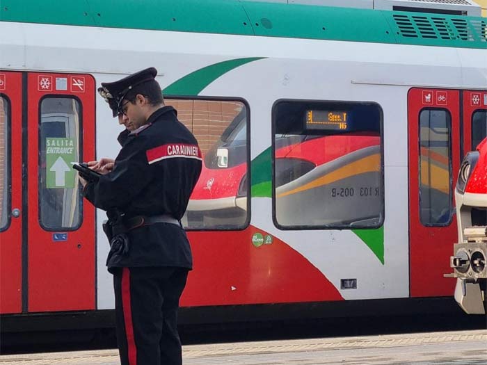 Crea caos all’interno di un treno perchè senza biglietto