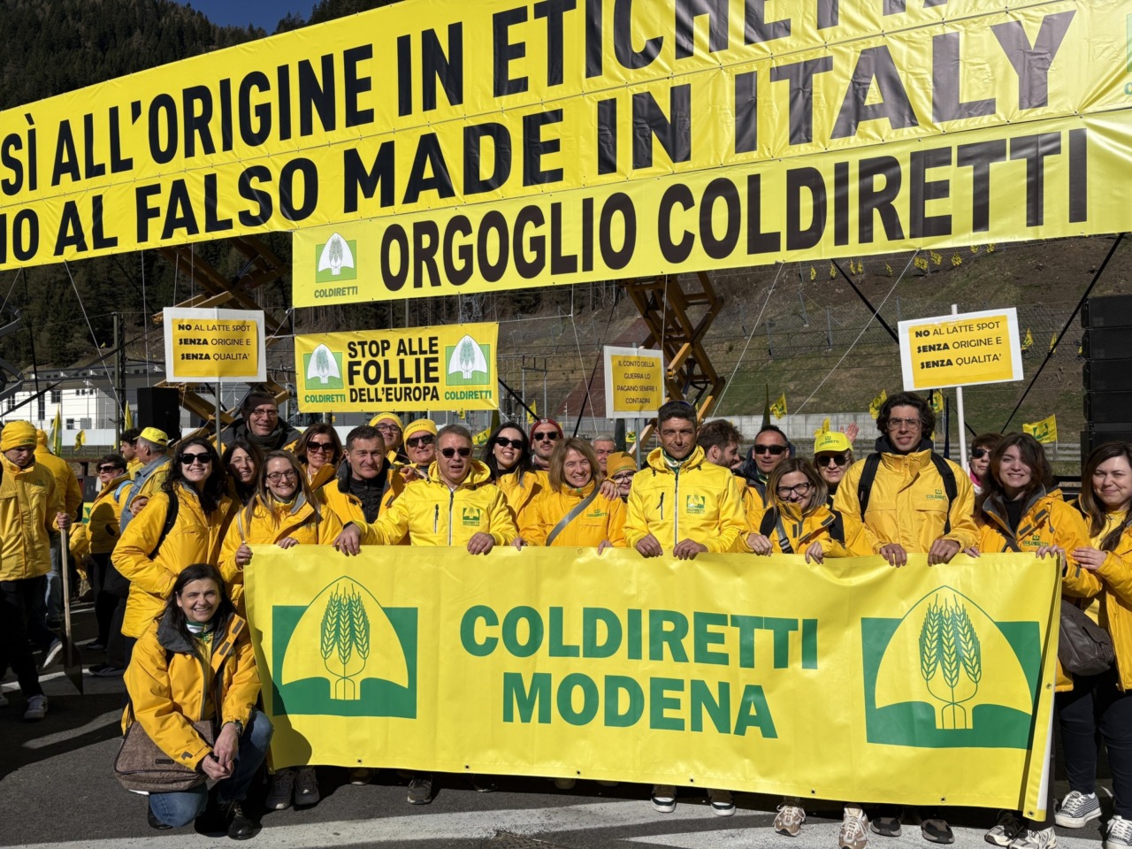 Duecento modenesi alla iniziativa di Coldiretti al Brennero