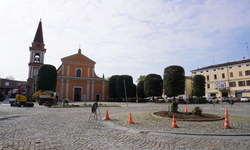 Campogalliano, iniziati i lavori alla rotatoria del centro