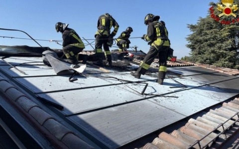 Incendio in un impianto fotovoltaico