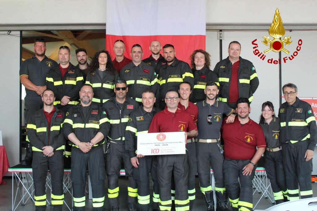 Festeggiati i 100 anni del Distaccamento Volontario Vigili del Fuoco di Finale Emilia