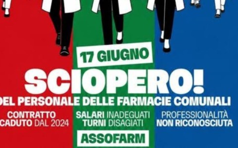 Farmacie comunali: mercoledi 17 giugno sciopero per l’intera giornata