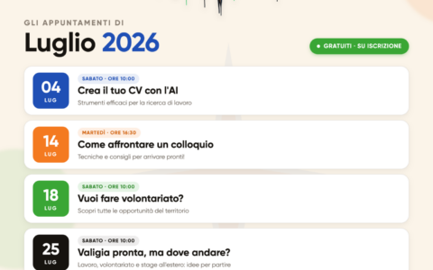 Quattro incontri riservati ai giovani per entrare nel mondo del lavoro