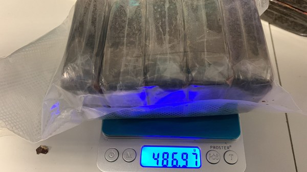 800 grammi di hashish nascosti in una siepe