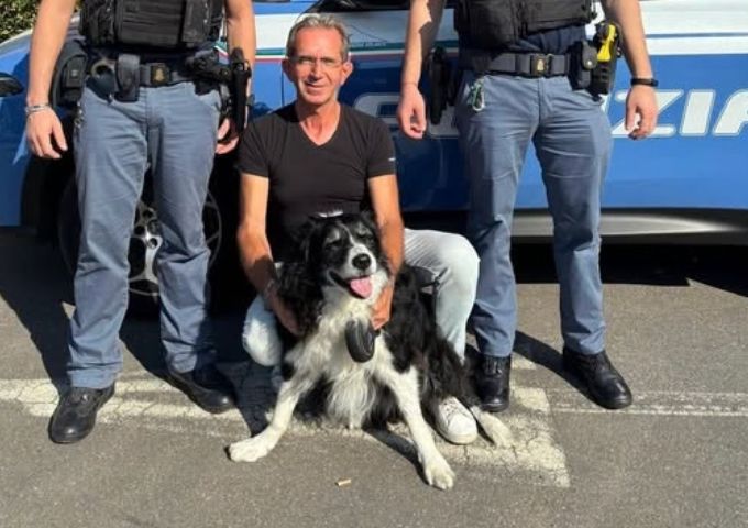 Agenti della Polizia di Stato salvano border collie rimasto intossicato da un incendio di un’abitazione