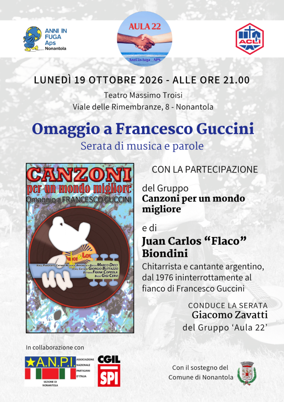 Canzoni per un mondo migliore: serata omaggio a Francesco Guccini