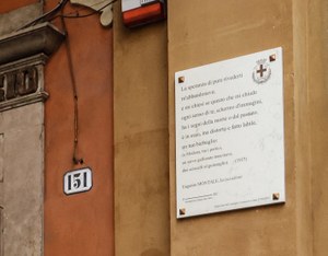 Una targa per ricordare il rapporto tra il Premio Nobel per la Letteratura Eugenio Montale  e la città di Modena